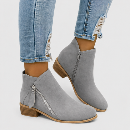 Bottines Femme Élégantes à Fermeture Zippée – Confort & Style Moderne
